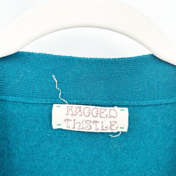 Ragged Thistle Womens Handmade Boho Hippie Mushroom Colorblock Cardigan Sweater - Picture 2 of 6